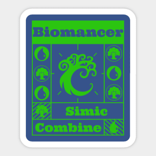 Simic Combine | Biomancer| MTG Guild Green on Blue Design Sticker